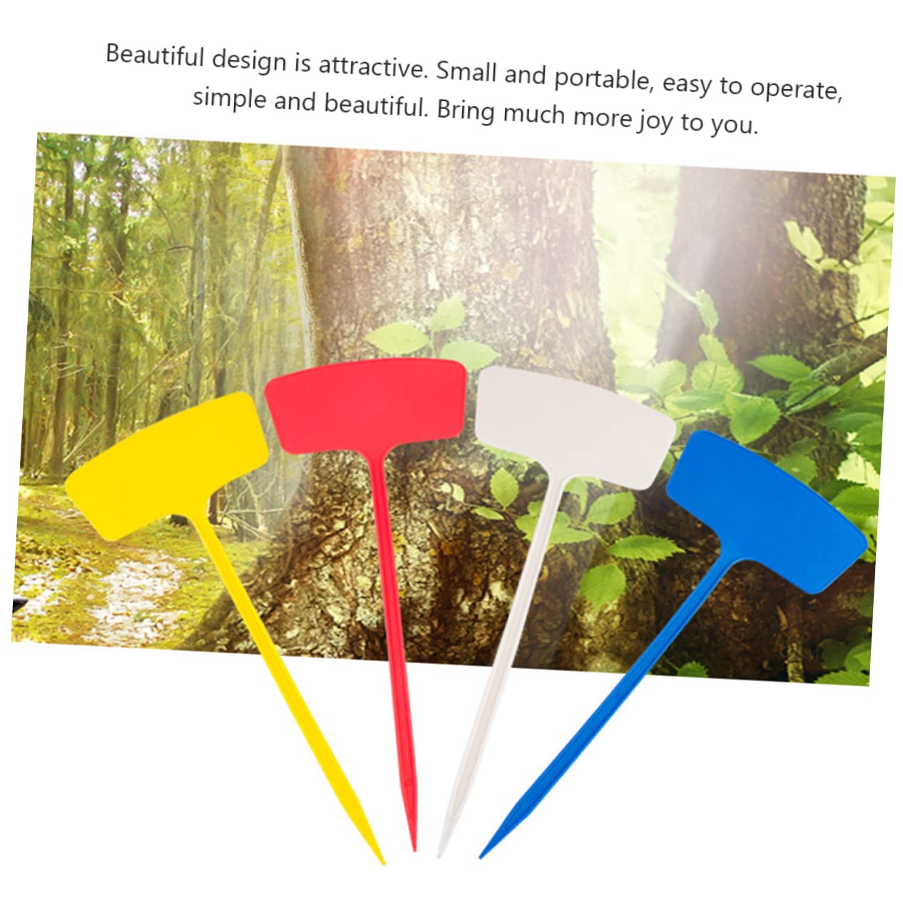 BESPORTBLE 20pezzi Etichette Da Giardino Scrivibili Colorata Cartellini Per Piante Bianco Rosso Giallo e Blu Per e Parchi