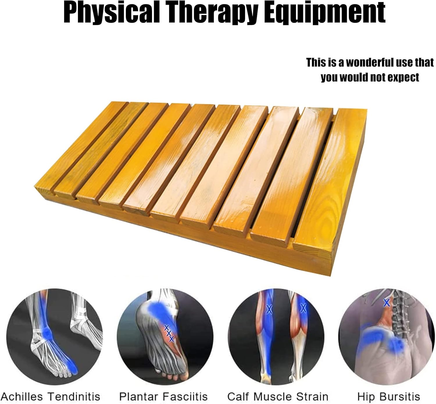 Hardwood Springboard for School Training, Thickened Sport Equipment for Long Jump Athletic Training, Sturdy ()