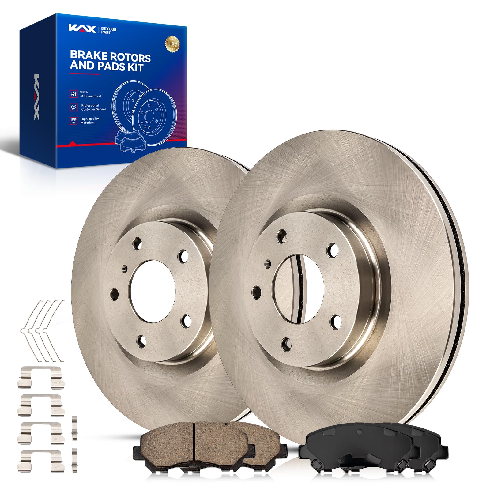 KAX Front Brake Kit, OE Brake Rotors and Ceramic Brake Pads | Fits Nissan Maxima 2009-2014 2016-2020, Automotive Replacement Brake Kit