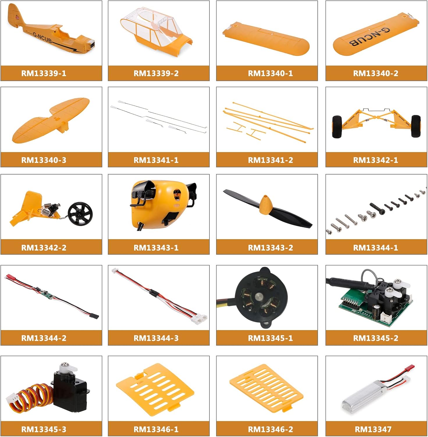 HUIOP XK A160 Servo, A430.010 XK A160 RC Airplane Brushless Motor 7.4V 2500KV Aircraft Spare Parts Glider Accessories