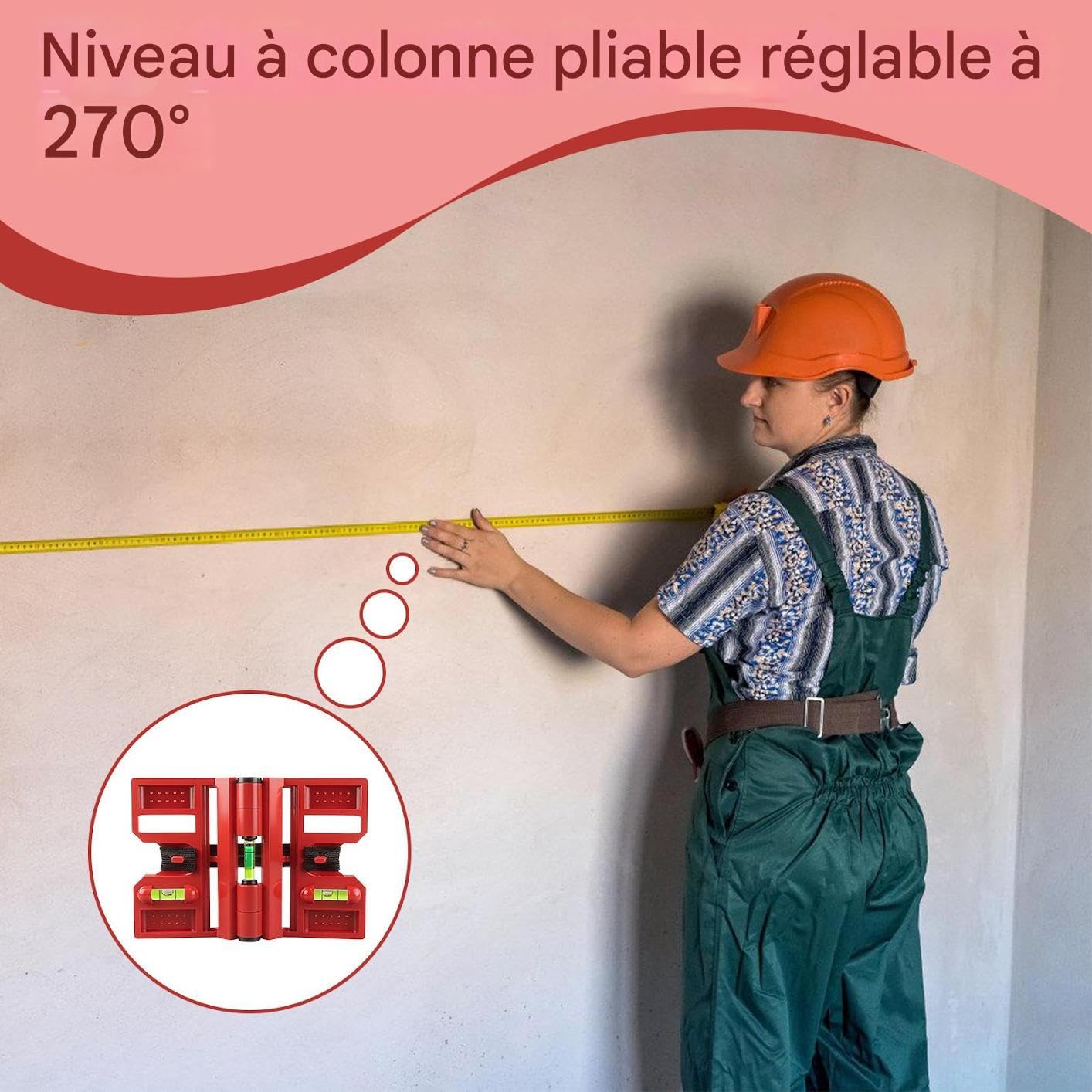 Nivellierhilfe für Pfosten | magnetisch, faltbar, verstellbar, Zubehör | Nivellierwerkzeug für Zäune | für Montage von Fenstern, Decken, Möbeln, Reparaturböden, Befestigung an Arbeitsplatten im