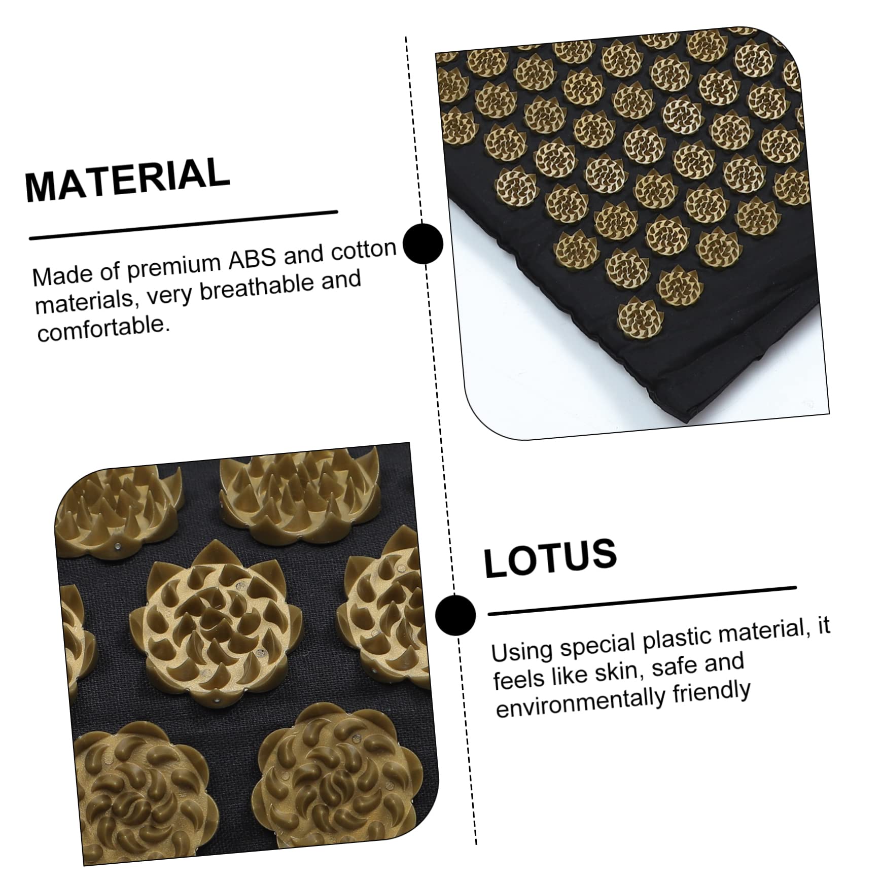 Juego de 2 Piezas de Esterilla de Acupresión con Almohada Masajeadora, Material de Algodón y Abs, Fácil Almacenamiento con Bolsa para Spa y Masaje para Dos