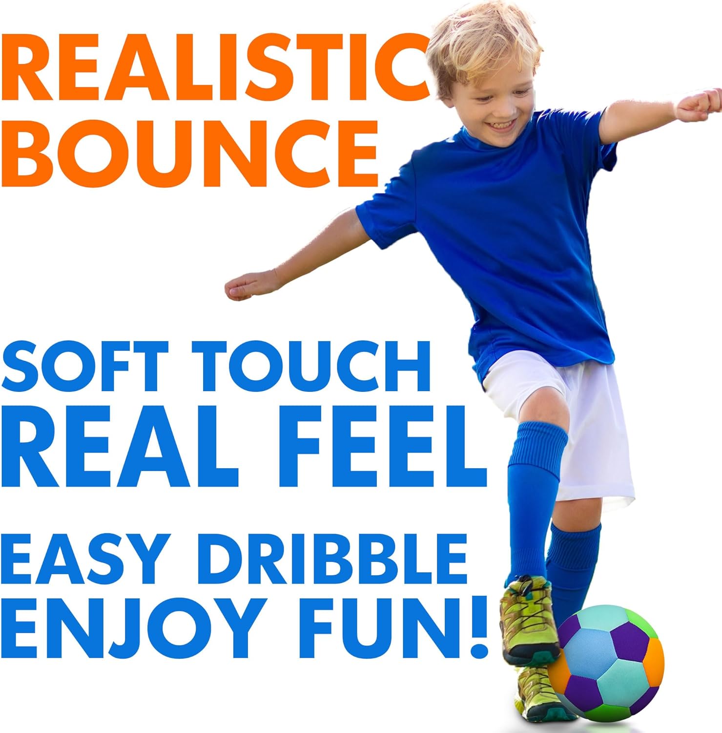 Soft Indoor Soccer Balls Size 4 - Kids Soccer Ball for Inside House and Yard - Fun Soccer Gifts for Kids Boys Girls Dribble Juggling Skills Practicing Birthday Easter Christmas