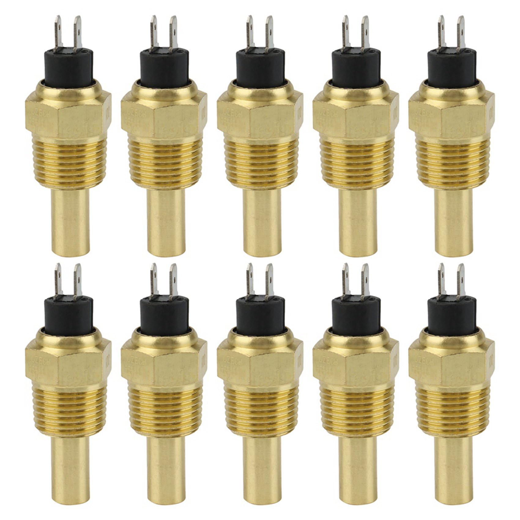 10X para sensor de temperatura del agua del motor, sensor de temperatura del aceite, 1/2NPT rosca de 21 mm para grupo electrógeno