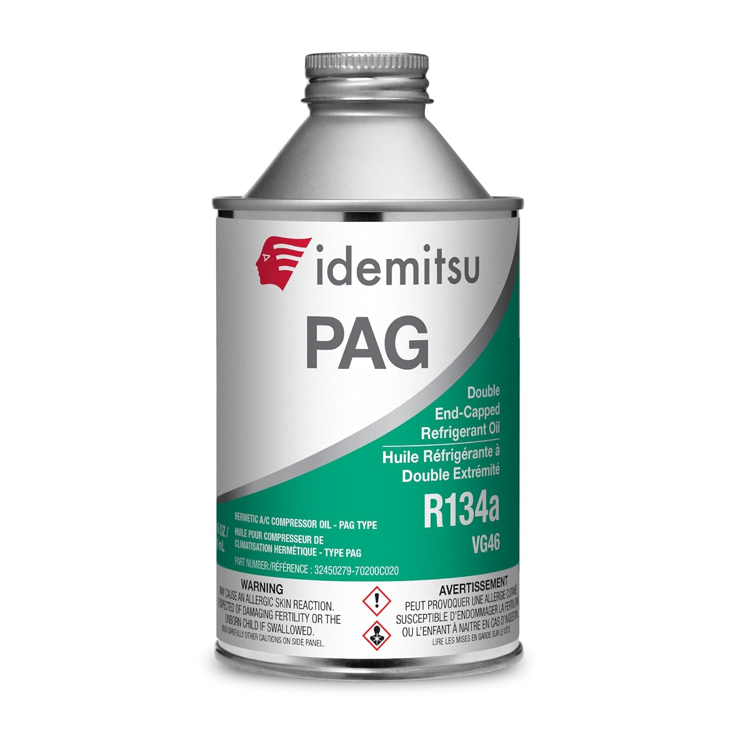 Idemitsu Hermetic Oil AC Compressor PAG Oil – PAG 46 MVAC Oil for Automotive A/C Compressors (250mL Can, 8 oz) | Engineered for Superior A/C Performance and Protection