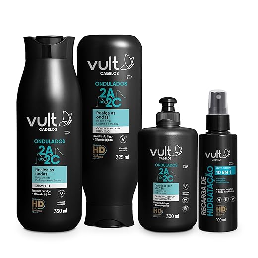 Vult Combo Cabelos Ondulados + Recarga de Hidratação (4 itens)