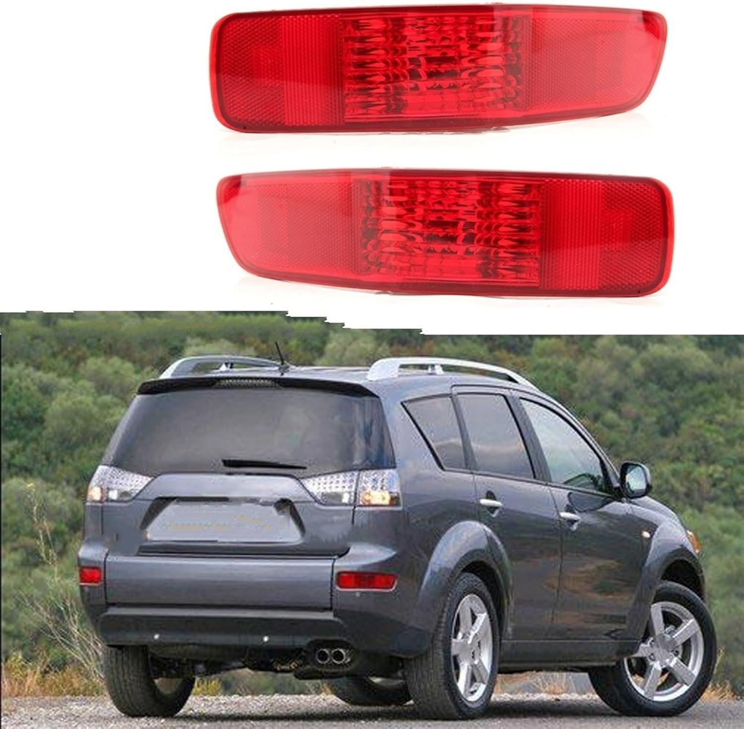 リアテールライト 用の三菱用のアウトランダーEX 2007-2012 リアバンパーライトリフレクターブレーキ信号警告ランプカーアクセ