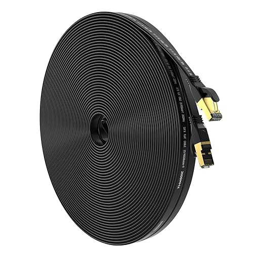 Miniatura 11 de Cable Ethernet Cat 8 de 30 pies, cable de internet de red LAN de alta velocidad para exteriores e interiores de servicio pesado, cable de parcheo