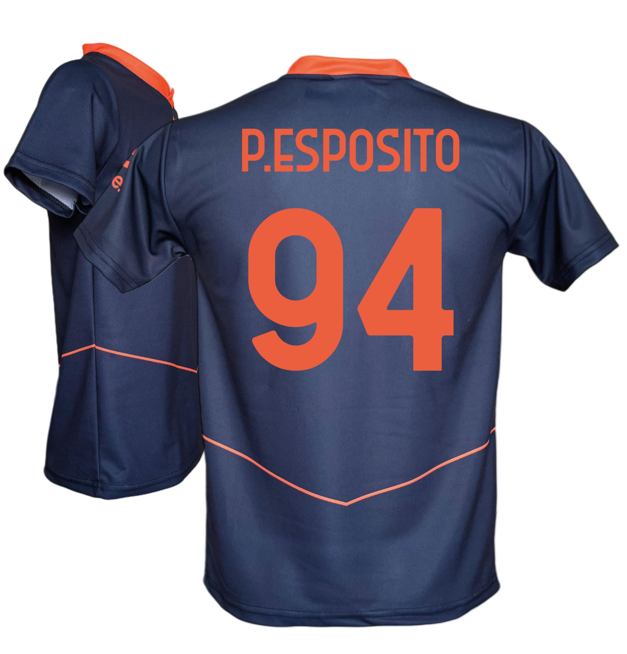 Generico Terza Maglia pio Esposito 94 Grigio Arancione Replica Stadio autorizzata 2025-2026 Regalo per Tifosi Calcio Taglie da Bambino e Adulto