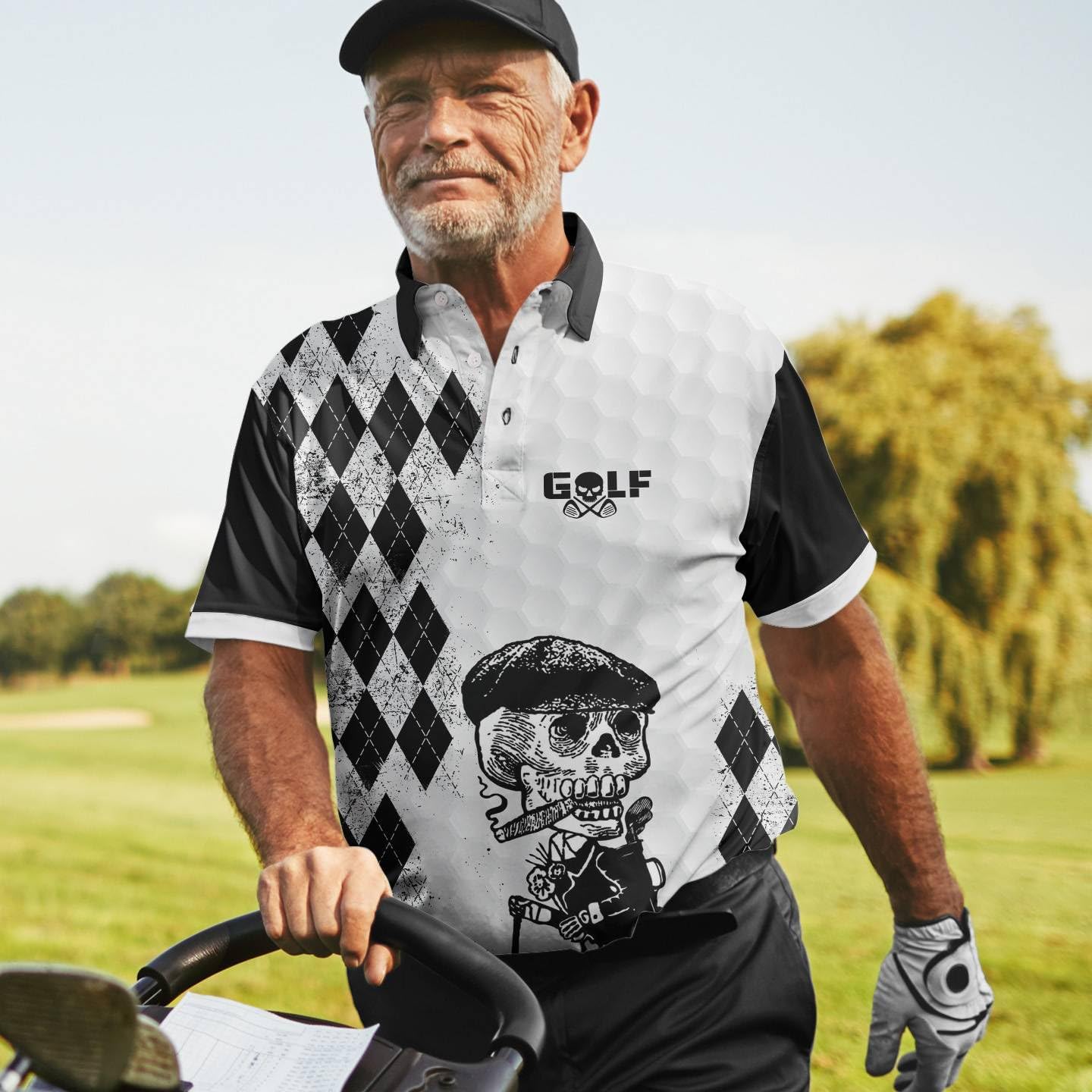 Funny Golf Shirts for Men, Hawaiian Polo Shirts for Men Unisex Casual Shirt Mens Polo Shirts Short Sleeve