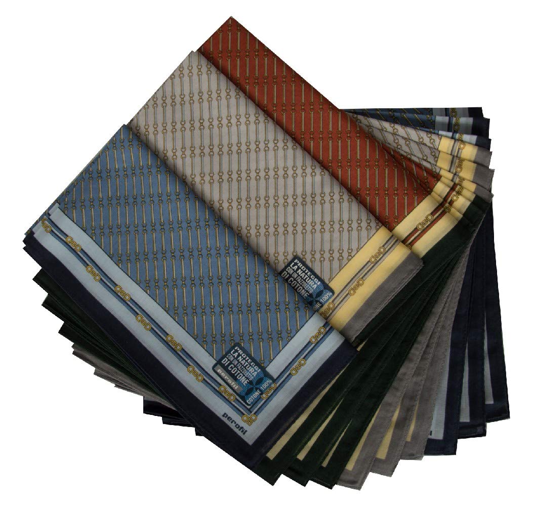 Verpackungsschachtel 12 Taschentücher cm.50x50 PEROFIL Artikel VPRT00284-09, Fantasia 086 - Fantasy 086, UNICA - ONE SIZE