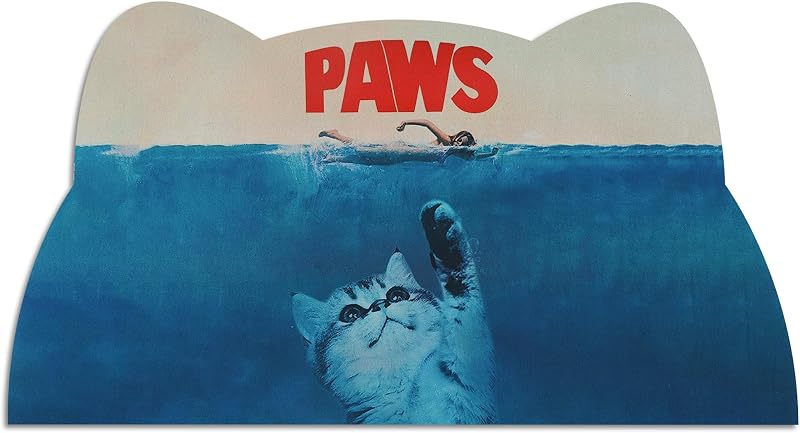 Tapete para Comedouro de Gatos e Cães Stunnoosy, Absorvente, Antiderrapante e Lavável, Azul, 46,0 x 24,9 cm