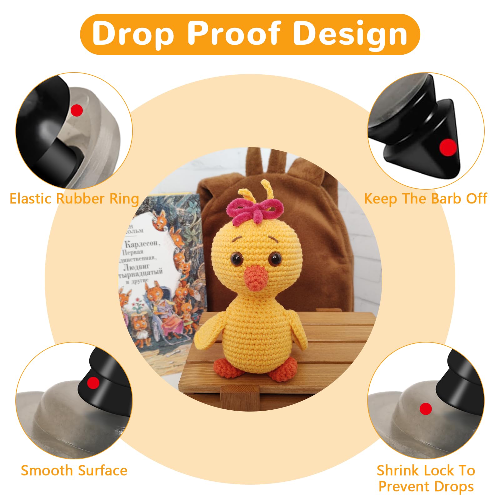 Gxadwzy 430 Occhi Di Sicurezza Per Amigurumi: 5-14mm Con Rondelle Per Pupazzi Fai Da Te