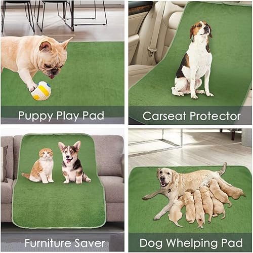 Miniatura 4 de Almohadillas lavables para orina de perros, entrenamiento de cachorros, parto y corralito, 65 x 45 pulgadas72 x 72 pulgadas, extragrandes,