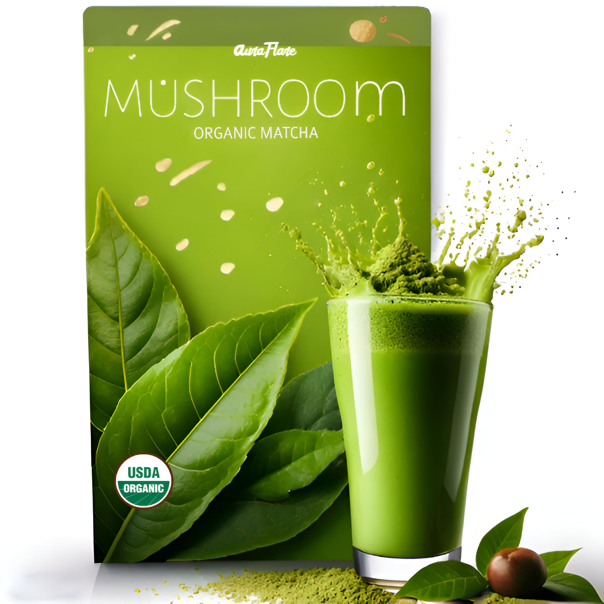 Amazon.com: AuraFlare Organic Mushroom Matcha Instant Coffee and 7