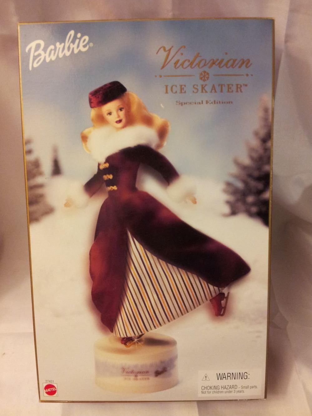 Mattel 2000 Victorian Ice Skater Blonde Barbie