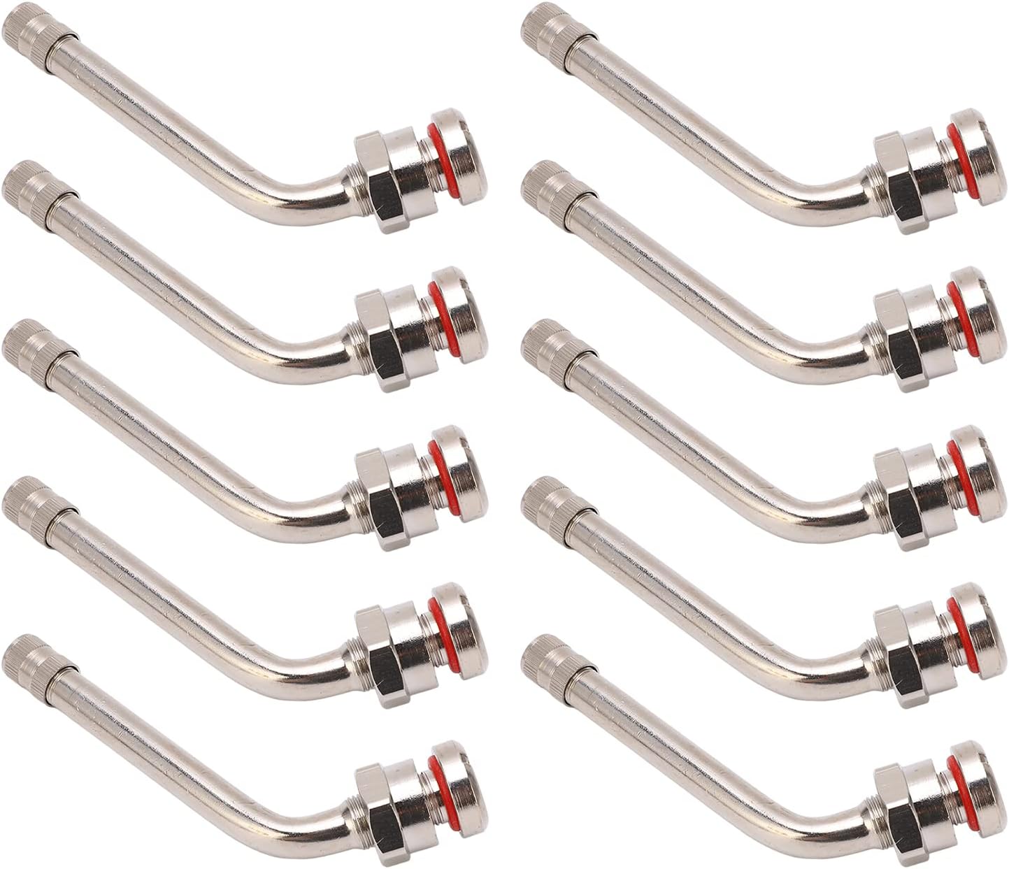 Truck Tire Valve Stems, TR545D 60 Degree Valve Stem Extension Adaptor Compatible with Alcoa 22.5in 24.5in Aluminum Wheels (Pack of 10)