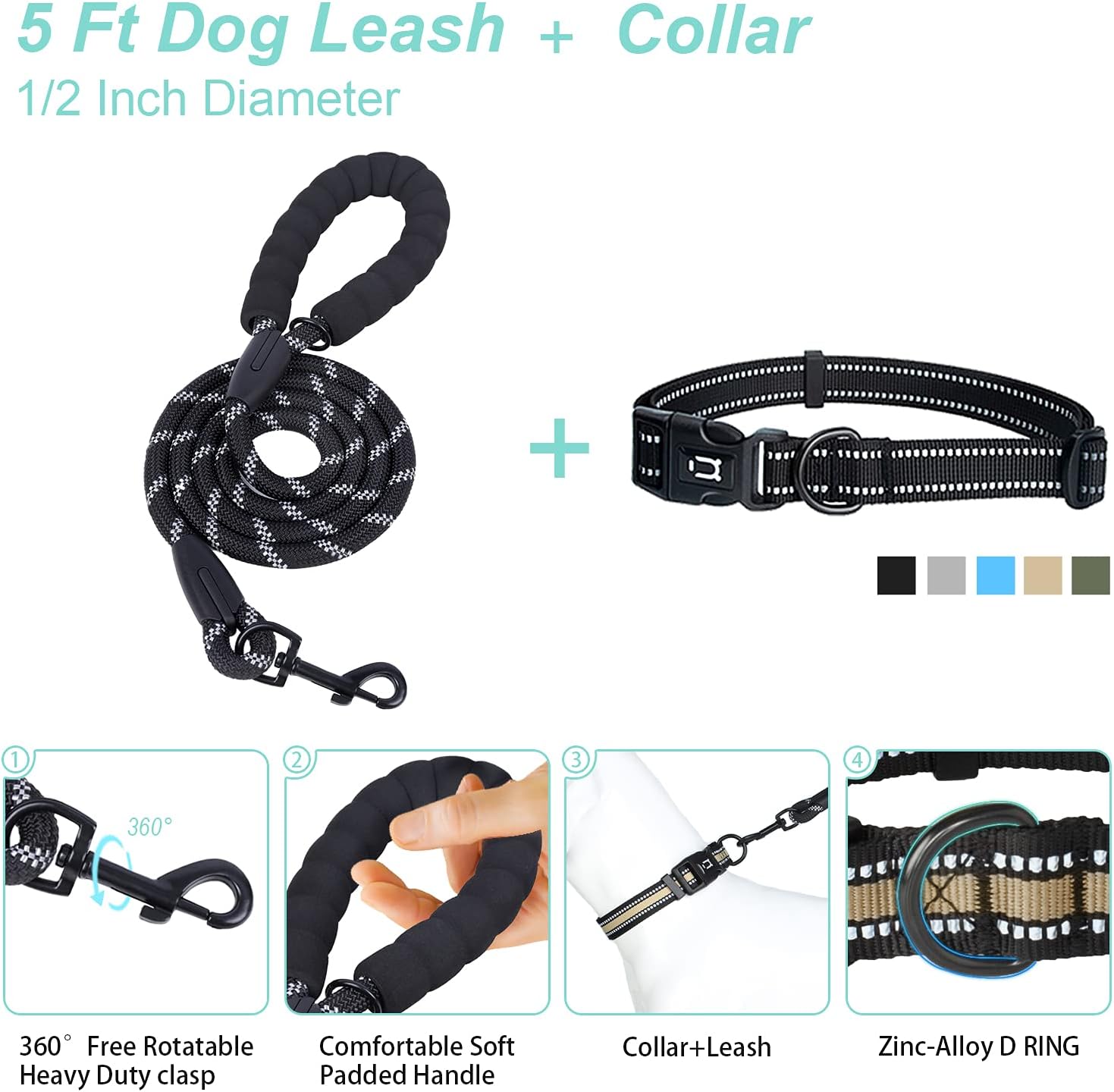 Dog Harness Waldseemuller Dog Harnesses for Small Dogs No Pull Reflective Oxford Soft Vest 4 Buckles Dog Harness for Large Dogs No Pull Medium Size Dog Harness,Dog Harness for Medium Dogs No Pull