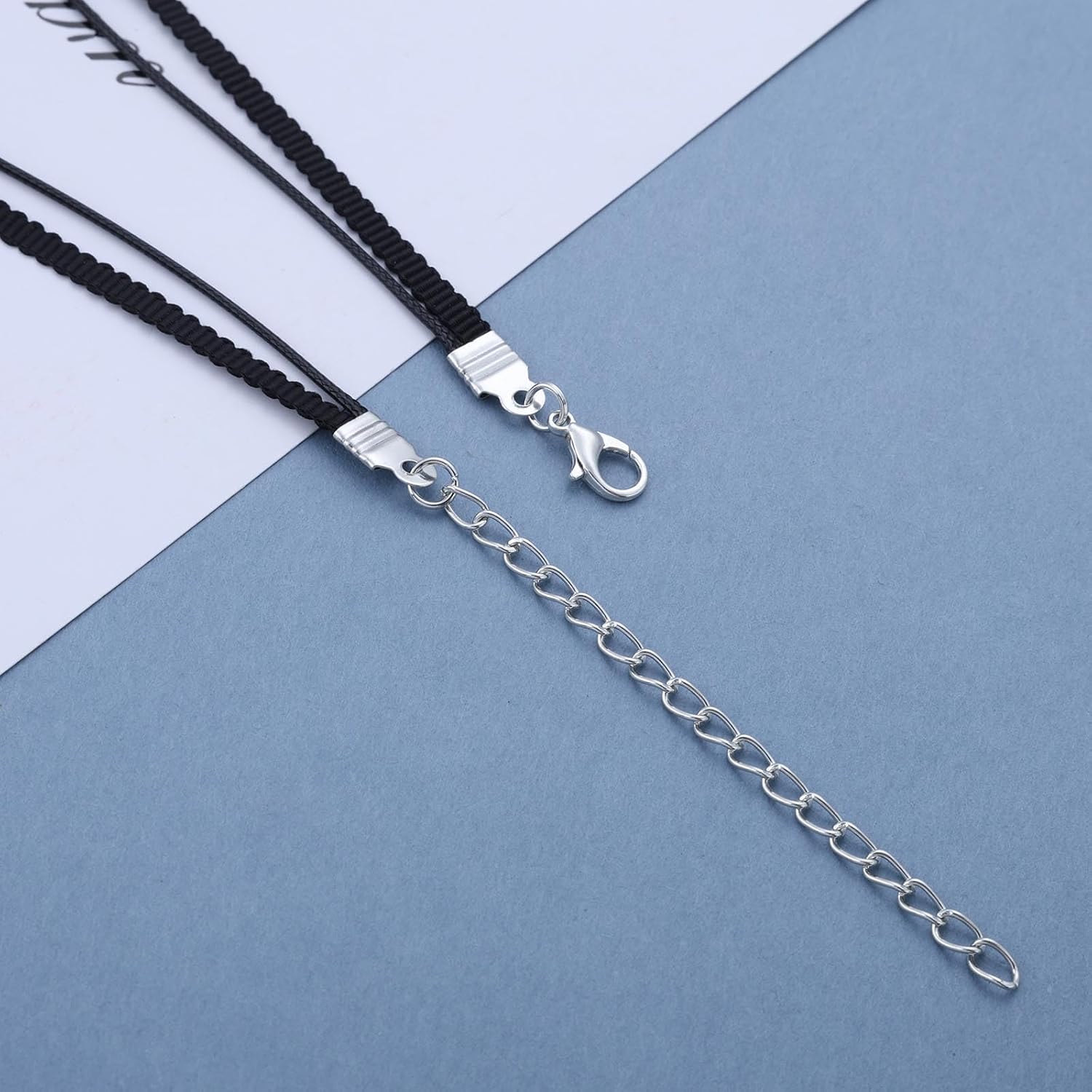 Vintage Layered Black Velvet Choker Necklace Star Pendant Necklace Black Star Choker Necklace Short Black Leather Necklace Boho Suede Leather Choker Necklace for Women - Image 6