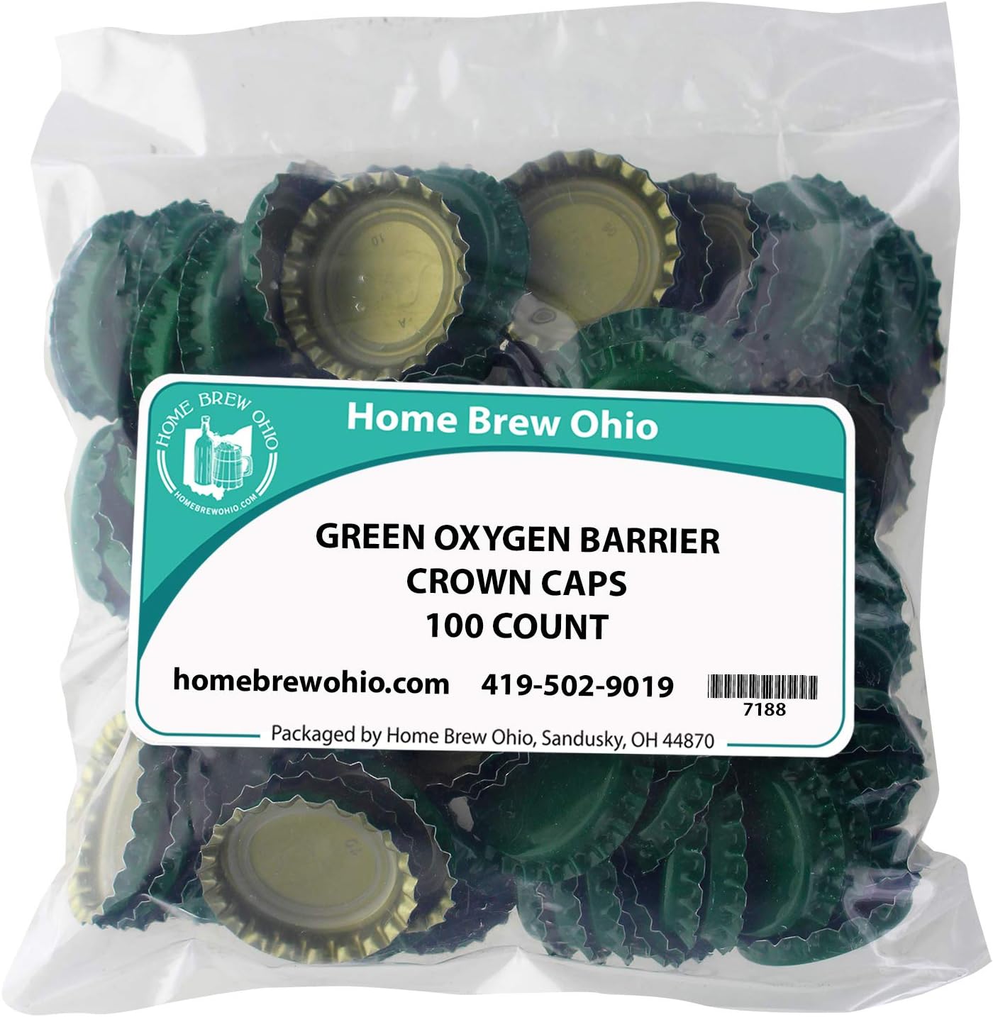 Beer Bottle Crown Caps - (Green) 144ct