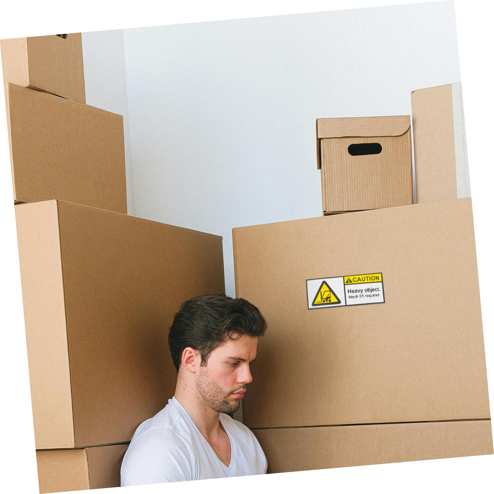 2rollen Roll Verpackungsetiketten Caution Heavy Labels Aufkleber Für Umzüge Lager Und Versand Große Haftetiketten Für Übergewicht Selbstklebend