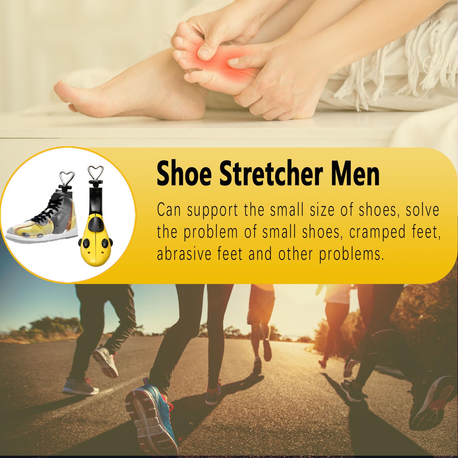 Estirador de zapatos para hombres y mujeres, estirador de botas ajustable para mujer, árbol de zapatos para pies anchos, expansor de zapatos