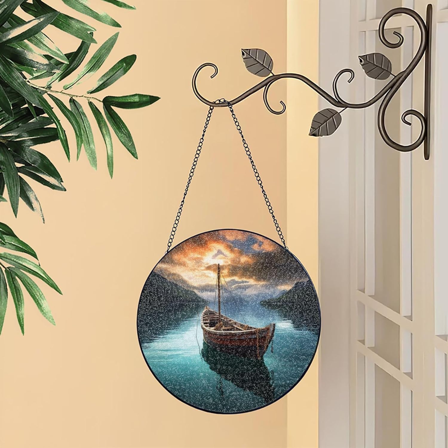 Stained Glass Window Hanging - Personalized Sun Catcher for Home Decor