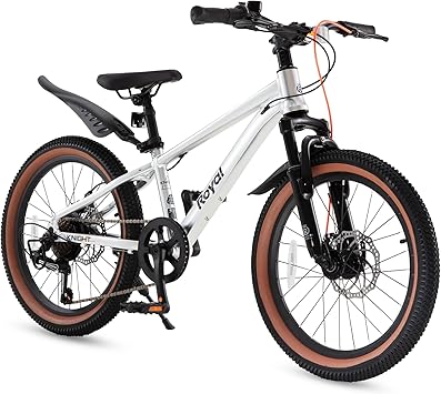 RoyalBaby Kids Mountain Bike for Boys and Girls, Ultra-Light Aluminum 20-26 Inch Wheel Bicycle for 6-14 Years Old Children, 7/21-Speeds Drivetrain