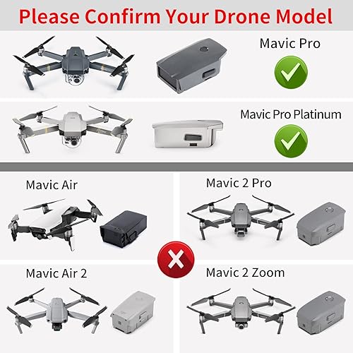 Smatree Cargador de batería compatible con DJI Mavic Pro/Mavic Platinum (Mavic 1), adaptador de carga de batería inteligente rápida de 80 W (no apto