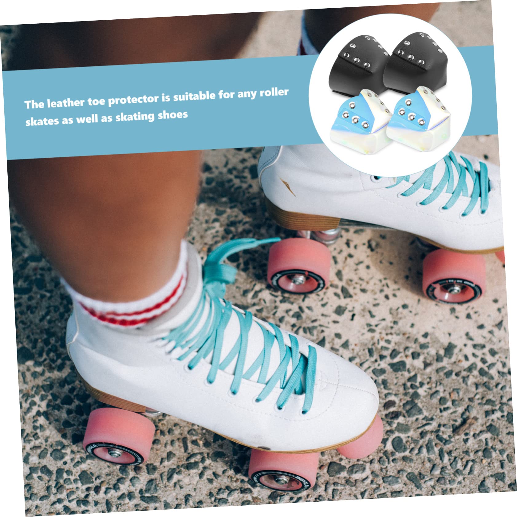UPKOCH Skates Zehenschutz Rollschuhe Toe Caps Schutz Für Skates Schwarz Und Bunt Für Zusätzlichen Schutz Und Langlebigkeit Schlittschuhe