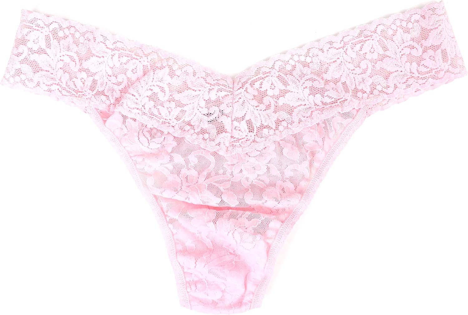 hanky panky - Signature Lace Original Rise Thongs for Women (3 pack) | One Size fits 4-14 | Bliss Pink/Sleep in Grey/Clarity | Soft Nylon Stretchy Lace, Comfortable Lingerie, Sexy Underwear - Image 5