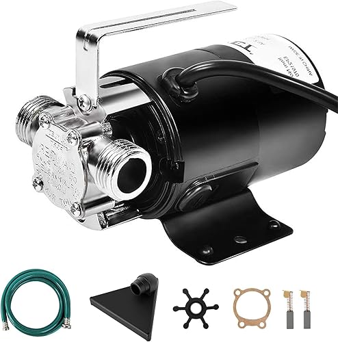 Goplus bomba eléctrica de 120V para transferencia remoción de agua, extracción de 330 galones por hora, con manguera
