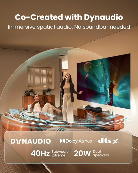 JMGO O2S Ultra 4K Ultra Short Throw Triple Laser Projector 3600 ISO Lumen