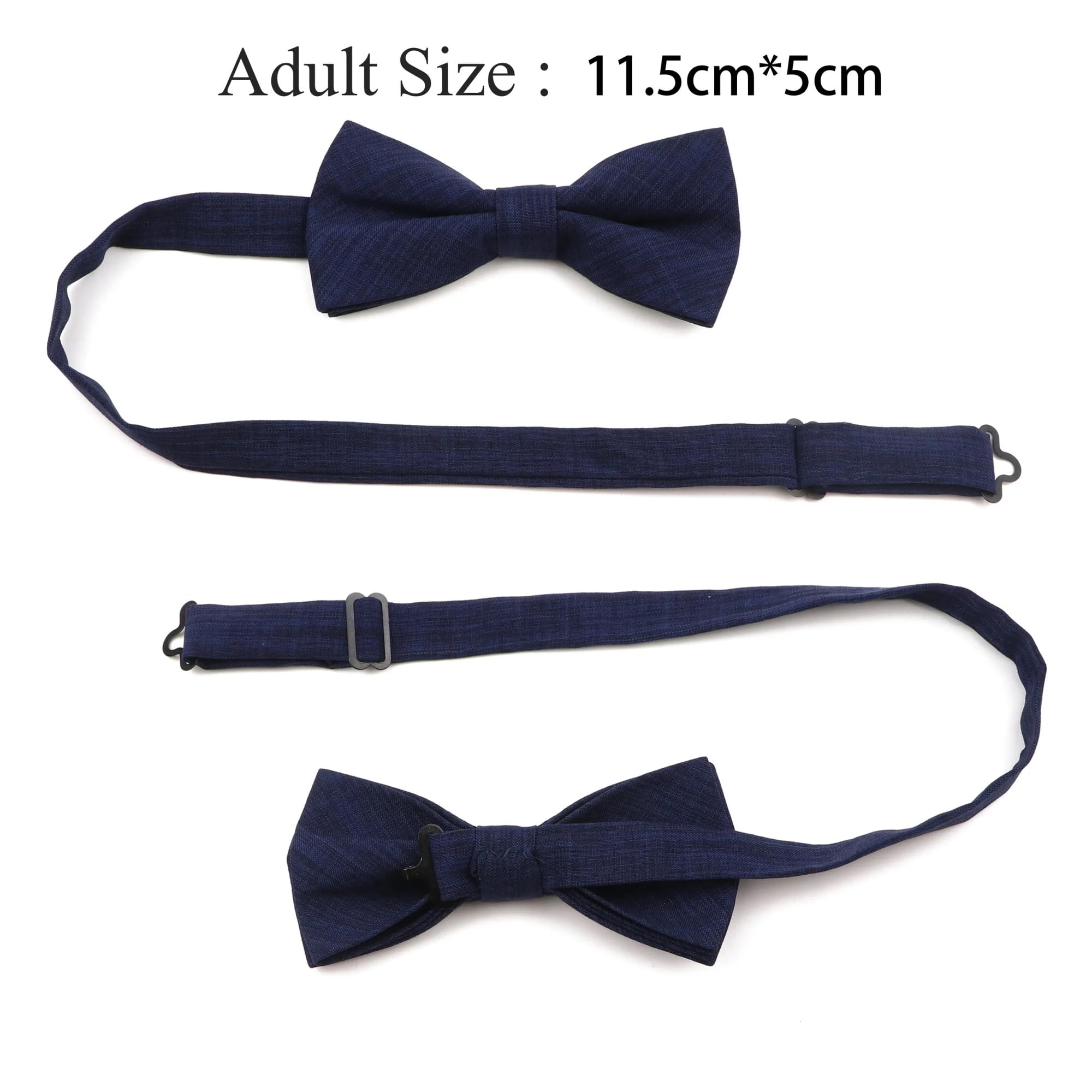 2 piezas de pajarita color sólido for hombre, conjunto for padres e hijos, doble capa Para Fiestas De Empresa Y Bodas