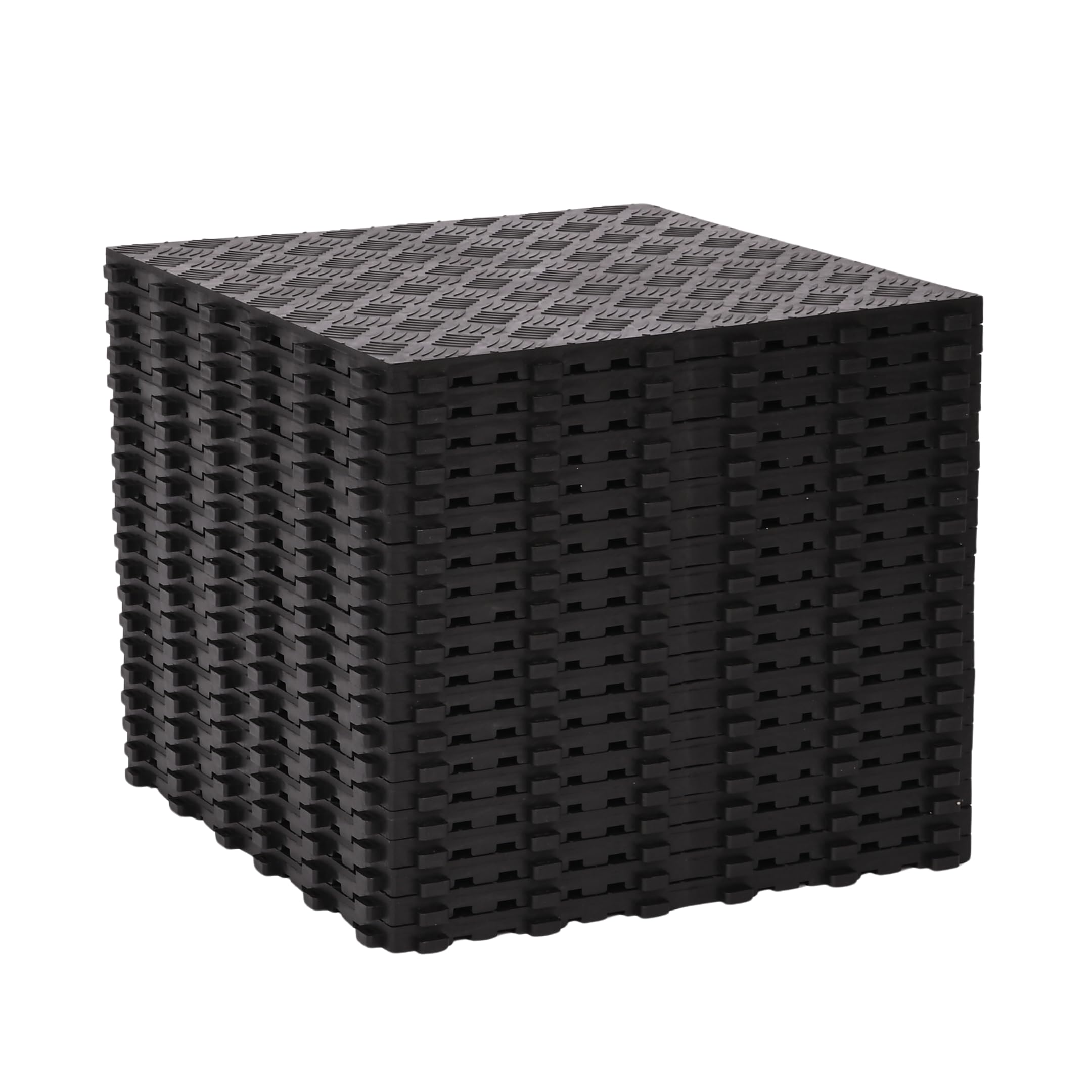 20 azulejos de PVC para garaje, azulejos de goma entrelazados, antideslizantes, tapetes de copolímero duraderos entrelazados modulares de 15.7 x 15.7 pulgadas