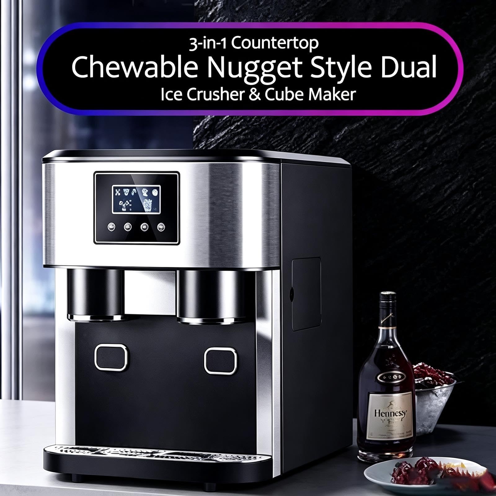 Máquina Y Dispensador De Hielo 1,8 L, 18 Kg/24 H, 16 Cubitos/9 Min
