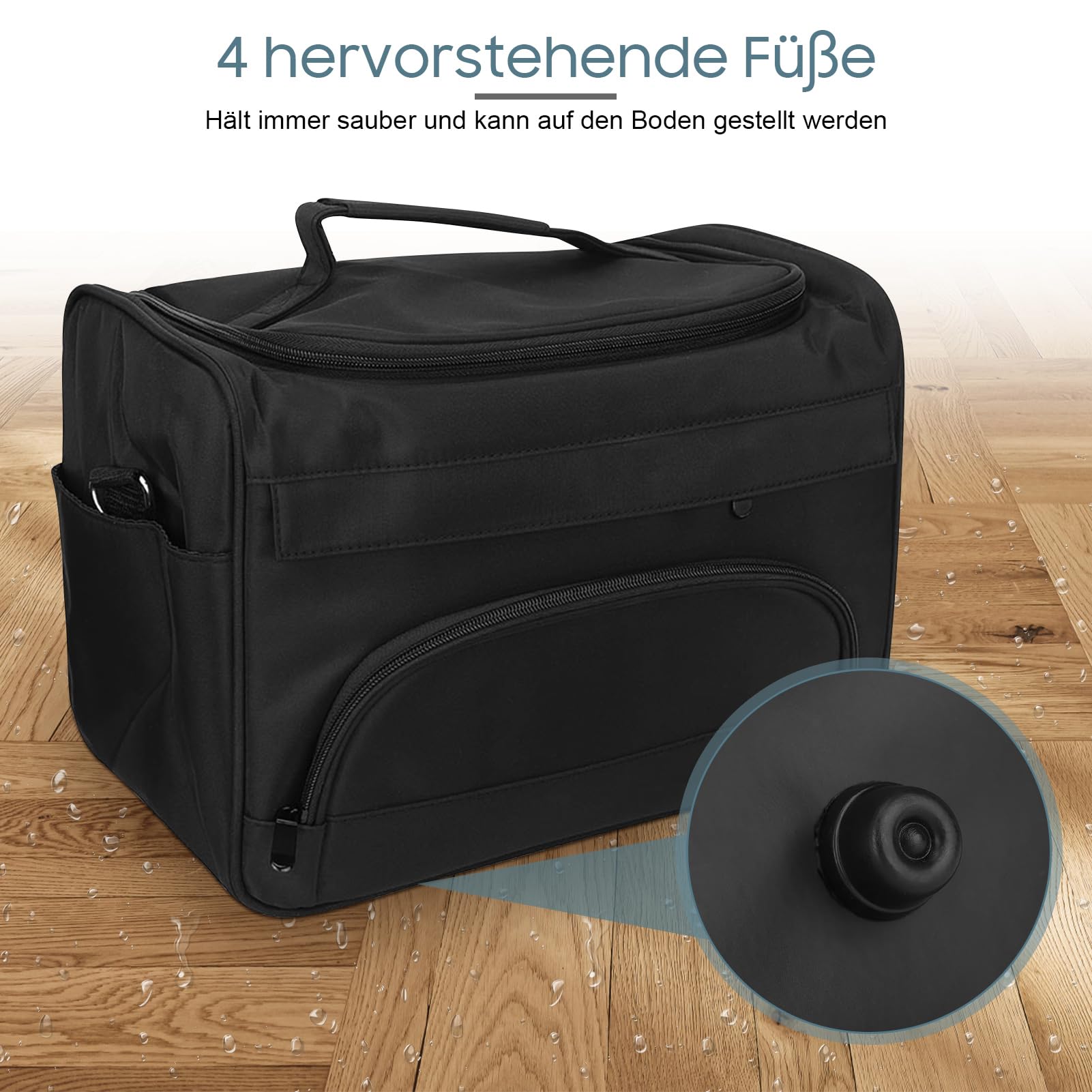 Borsa Trasporto Parrucchiere con Tracolla Regolabile Grande Borsa Organizzata Multi Strato per Attrezzatura Capelli Portatile Viaggio