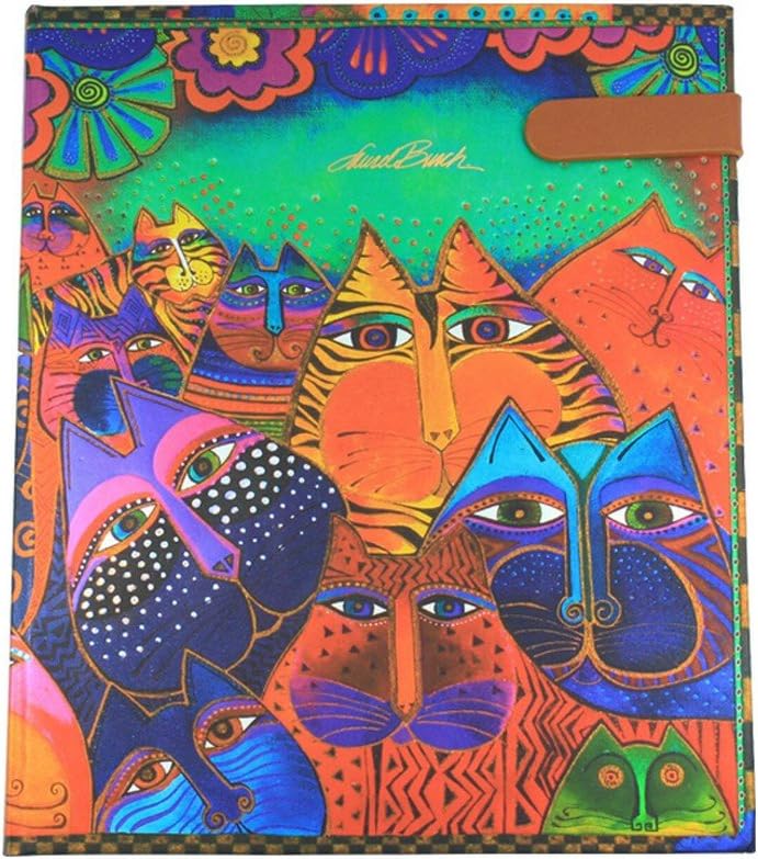 Premium Paper Laurel Burch Hard Cover Single Ruled Diary Notebook - 17 cm x 20 cm, 160 Pages (Blue)
