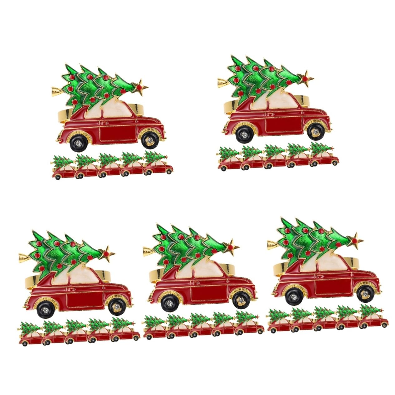 PRETYZOOM Rond Serviette Pour Noel 30 Pièces Ronds De Serviette De Noël Decoration Table Noel Decoration Noel Table Décoration De Table Ornement Ronds De Serviette En Alliage Porte-serviettes En Métal