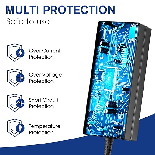 Miniatura 3 de GOOVER Adaptador de fuente de alimentación de 60 W (paquete de 2), transformadores de bajo voltaje de 12 V CC, controlador de luz LED 5A, CA de