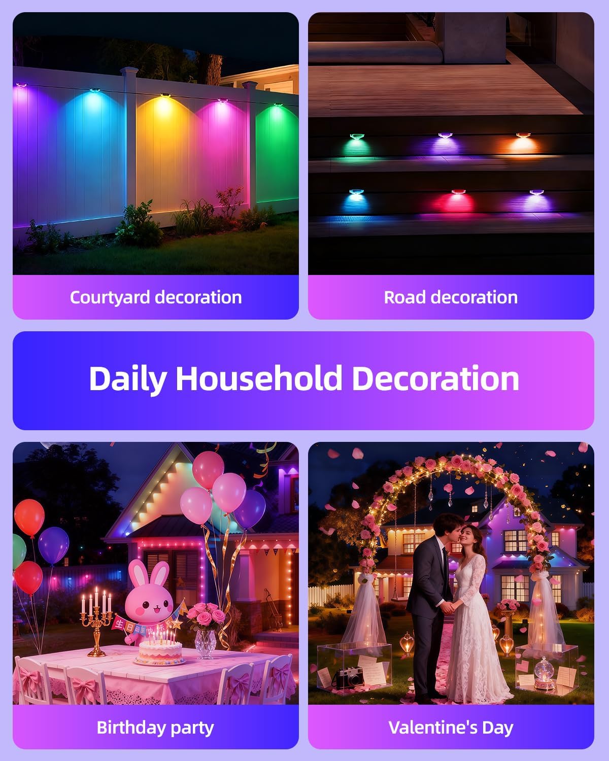 oneup 200FT Permanent Outdoor Lights for House, RGB+IC Smart LED Eave Light IP67 Waterproof, DIY Scene Modes, App Voice Control, DIY Timer, for Christmas Holiday Party Outside Decor - Image 6