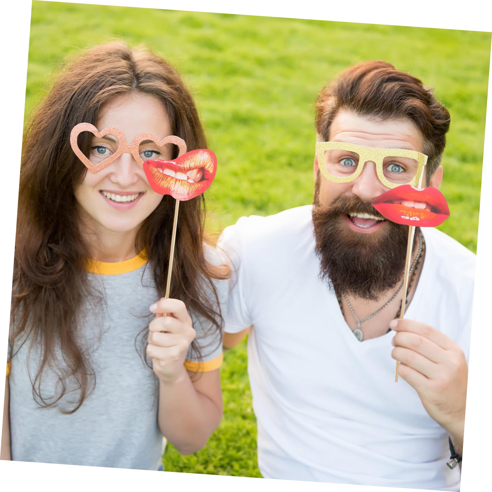 20 Accessori Divertenti Per Photo Booth - Labbra Finto-Bocca Con Bastoncino, Perfect Per Feste E Compleanni - Foto 9