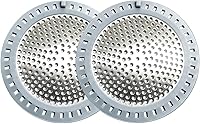 Vista 8 de 2 coladores de drenaje de pelo de ducha, colador, cubierta, filtro, trampa, tapón de drenaje de suelo, acero inoxidable con protector de drenaje