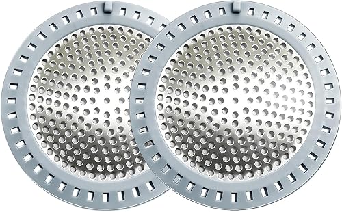 Miniatura 8 de 2 coladores de drenaje de pelo de ducha, colador, cubierta, filtro, trampa, tapón de drenaje de suelo, acero inoxidable con protector de drenaje