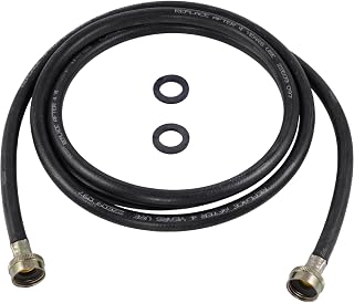 Eastman 10 Ft Black Rubber Washing Machine Drain Hose, 3/4" FHT Connector, Model 60329N - Durable, Kink-Resistant