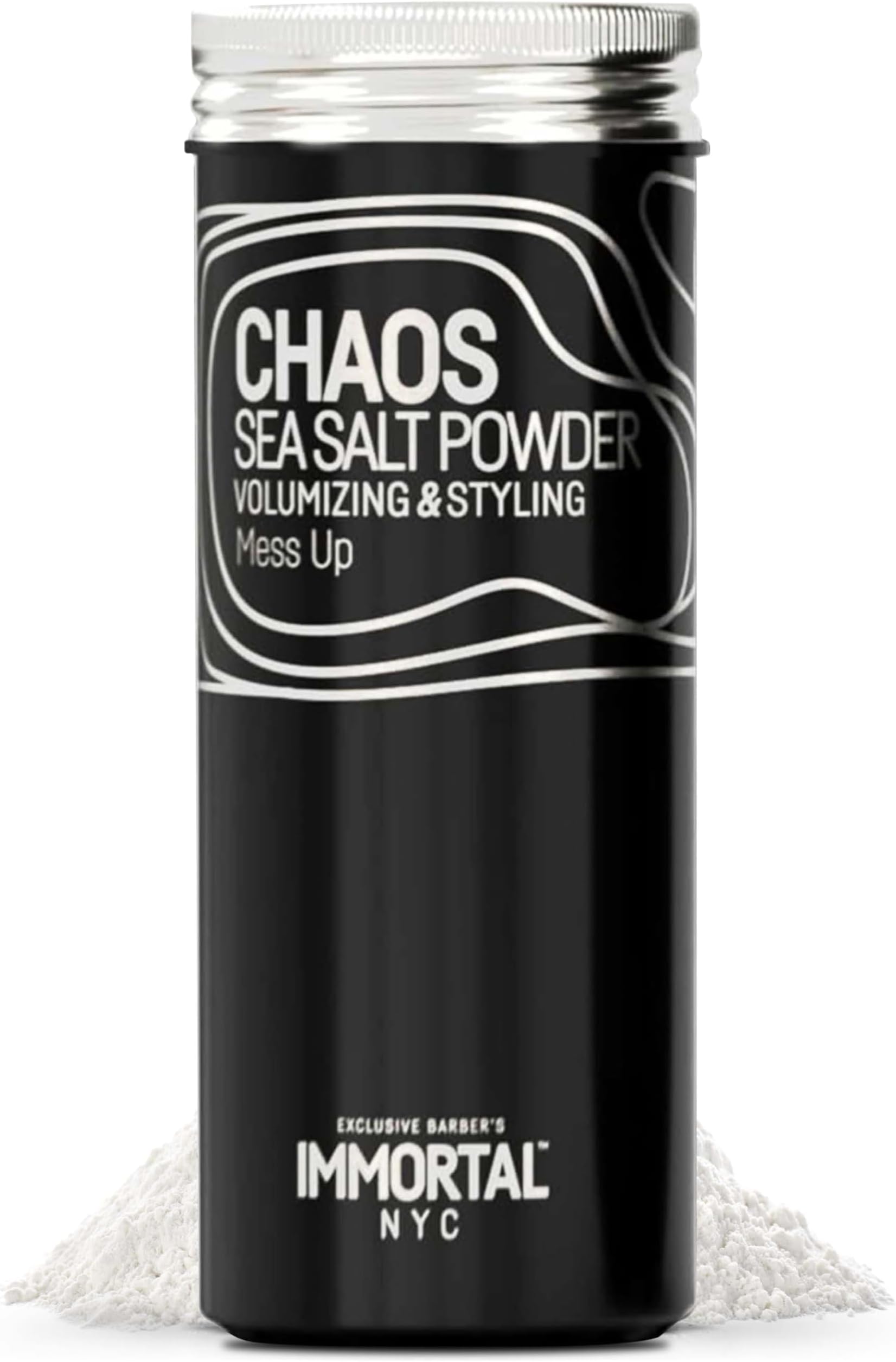 Immortal NYC 'Chaos' SEA SALT' TEXTURE/VOLUME POWDER- Flexible Extra Strong Hold - Natural Matte Look - 0.7oz/20gr (1 jar not 3)