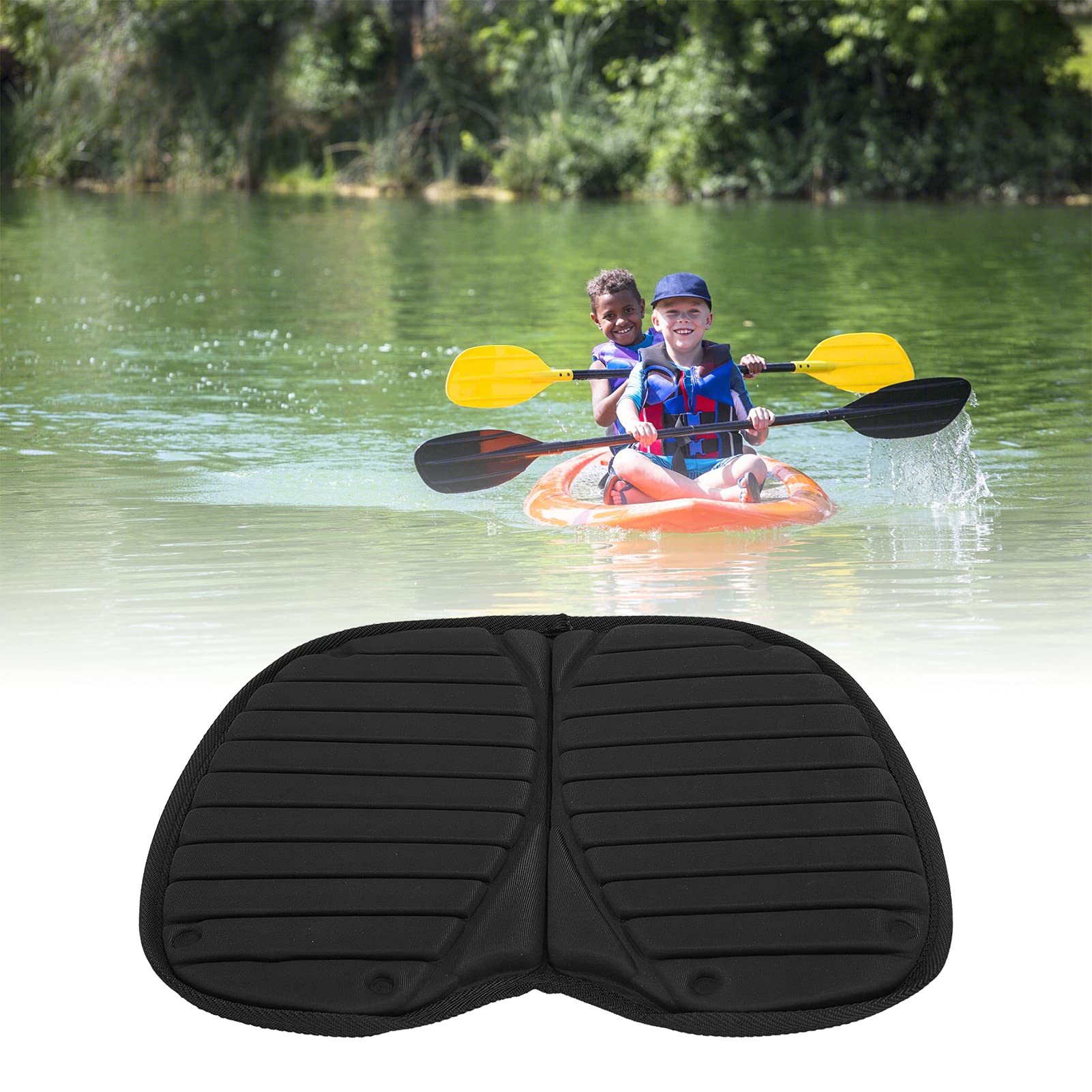 Leapiture Kayak Seat Cushion Padded Seat Cushion EVA Kayak Seat Pad Canoeing Seat Cushion for Outdoor Camping Kayak Canoe Fishing Boat