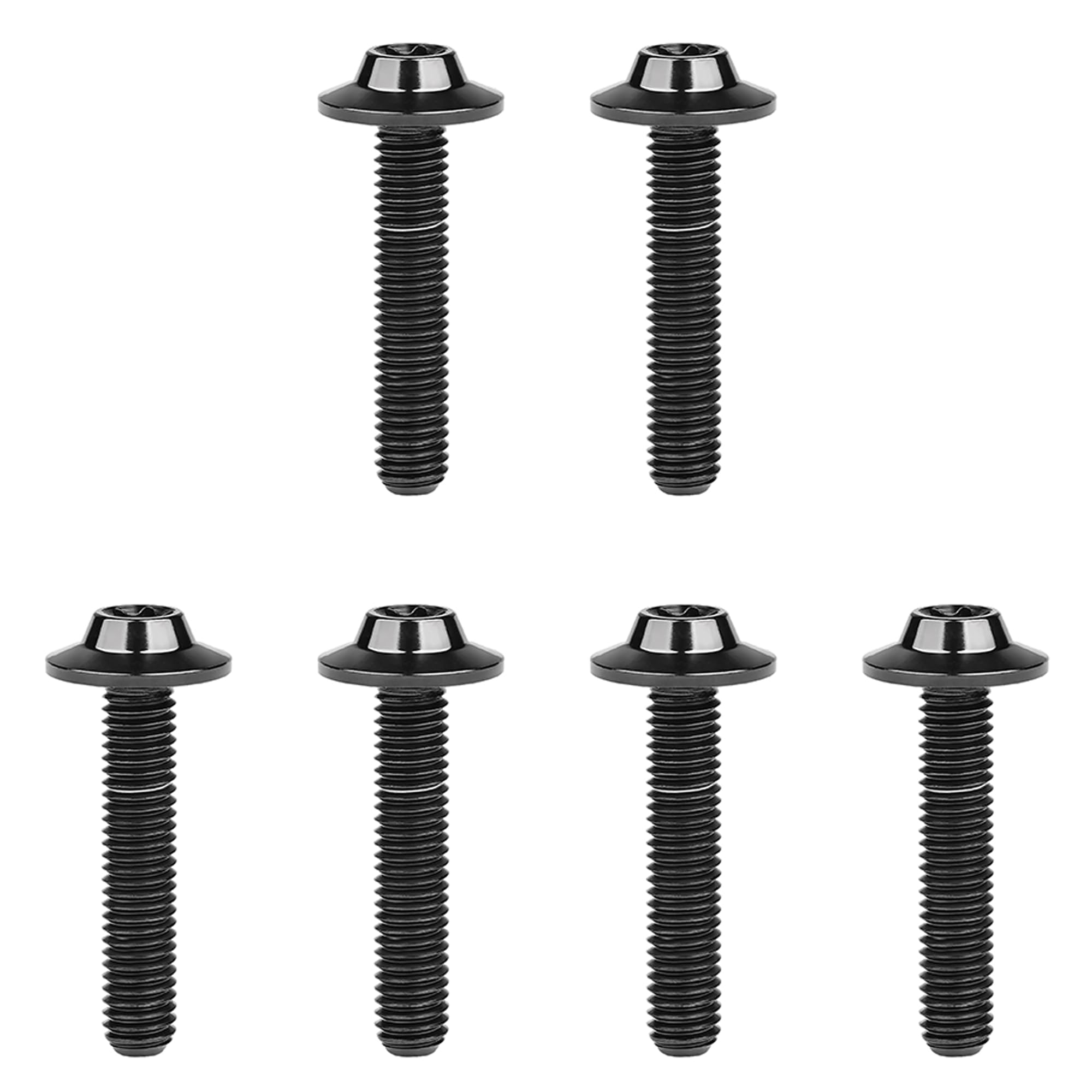 DWAMMEBRS Bolt M5 M6x10 12 15 20 25 30 35mm T25 T30 Torx Head Screw Pack of 6(Black,M5x35mm)