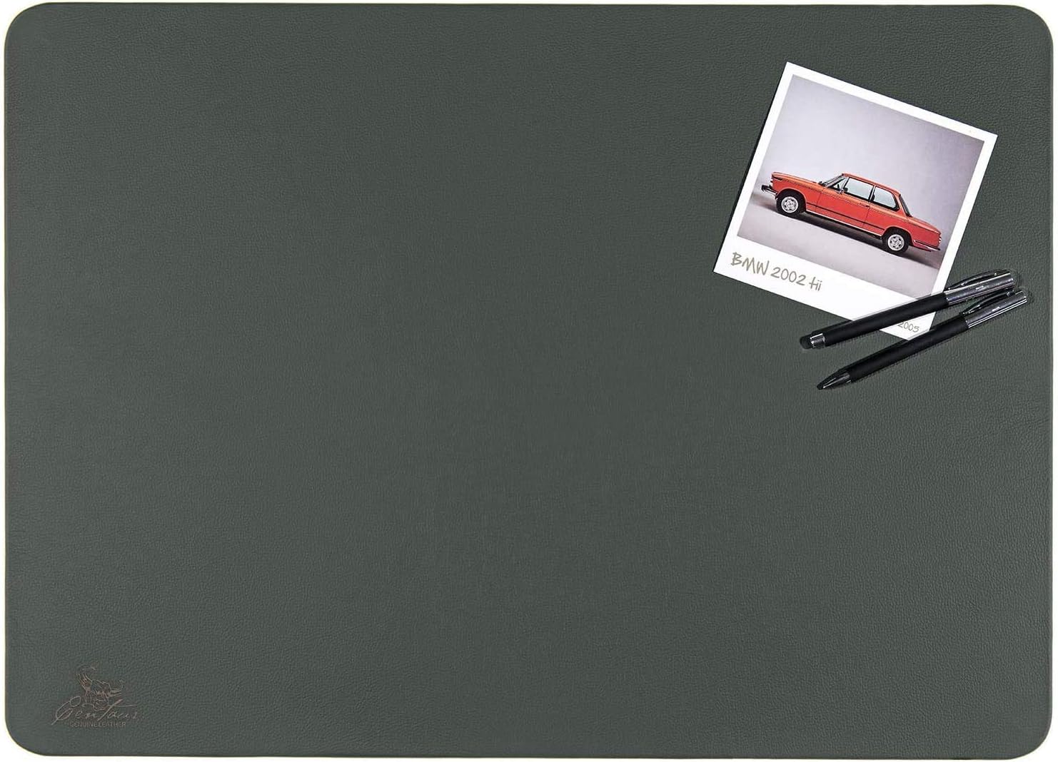 Centaur - 100% Genuine Leather Desk pad - Emerald Green 31,49 x 21,65 inch Ideal for Office and Home - Easy-Care with Anti-Slip Desk mad - Handmade in Germany