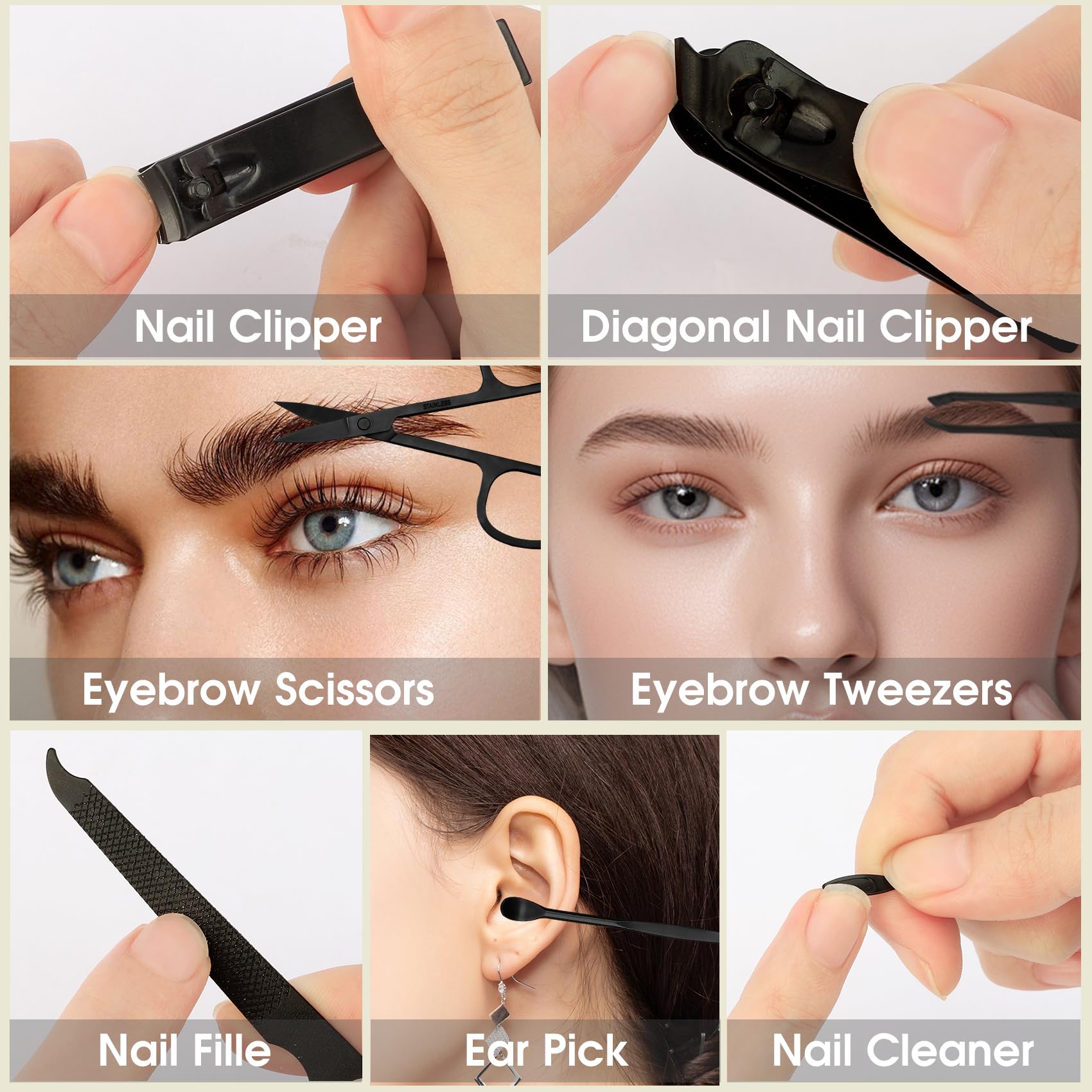 Juego de manicura, kit de manicura para hombres, divertidos rellenos de calcetines de Navidad para hombres y mujeres, regalos de Navidad para mamá, papá, marido, esposa, colegas, juego de cortaúñas